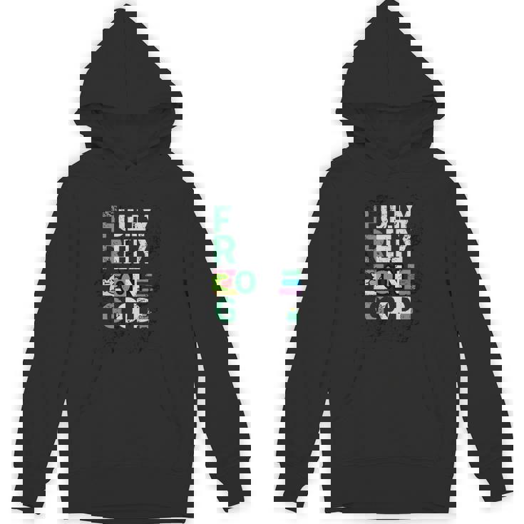 Frog Fully Rely On God 面白いレトロラブハートカエル愛好家 長袖tシャツ パーカー