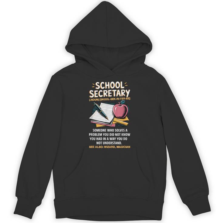 Front Office Teacher Admin Meaning School Secretary Unisex Hoodie