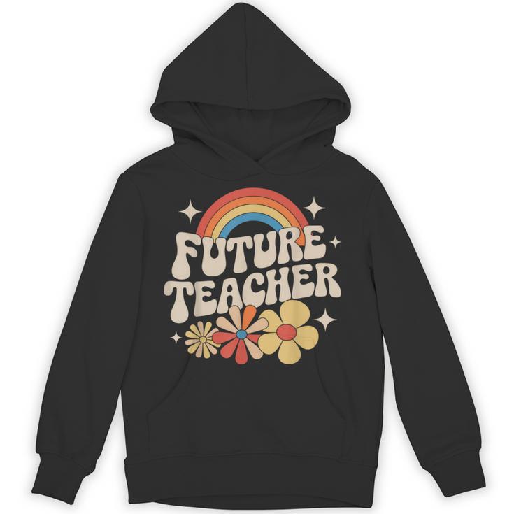 Future Teacher Kids Youth Girls Rainbow Pre-k Kindergarten Unisex Hoodie