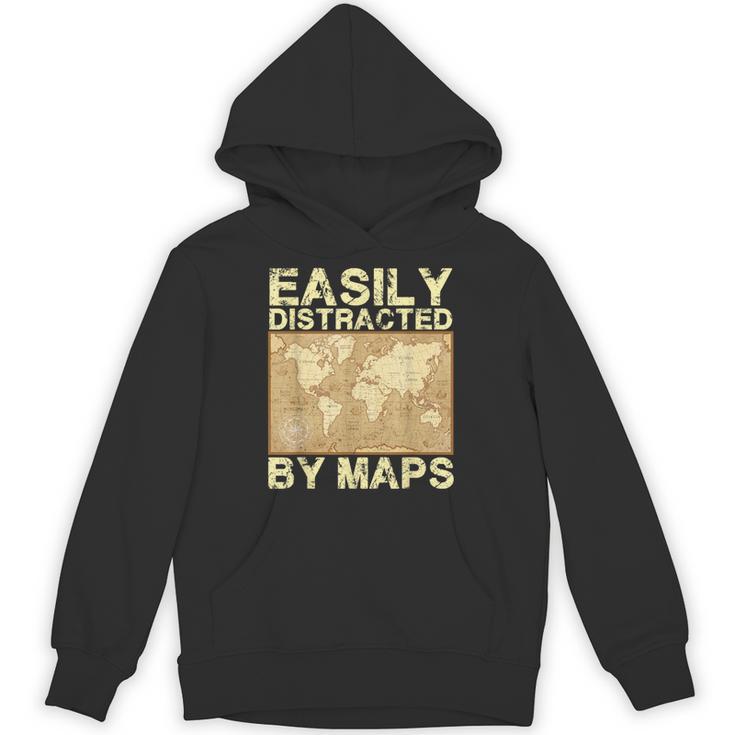 Geography Teacher Easily Distracted By Maps Unisex Hoodie