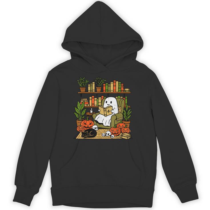 Ghost Library Reading Books Halloween Librarian Teacher Unisex Hoodie