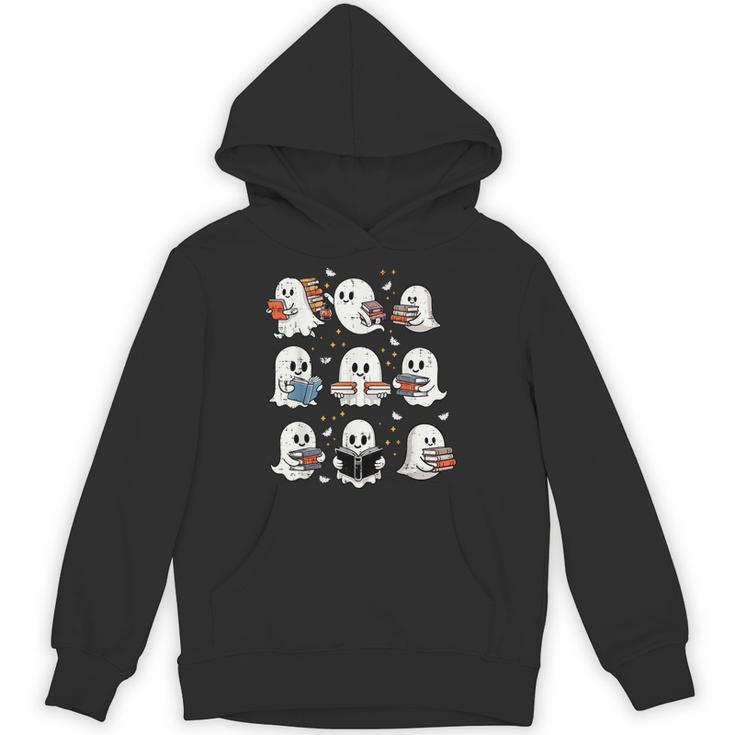 Ghosts With Books Library Halloween Men Women Kids Teacher Unisex Hoodie