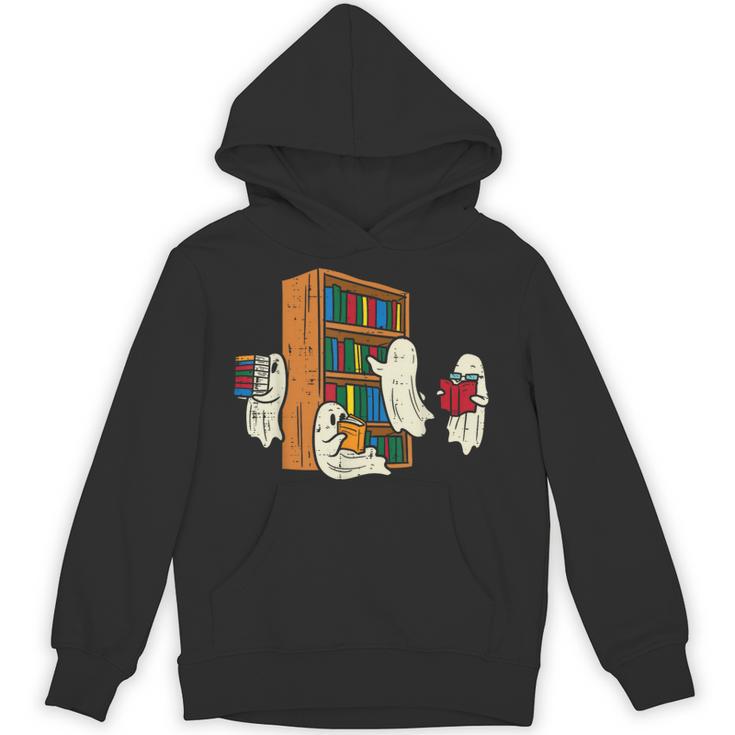 Ghosts Reading Books Teacher Halloween Librarian Boooks Unisex Hoodie