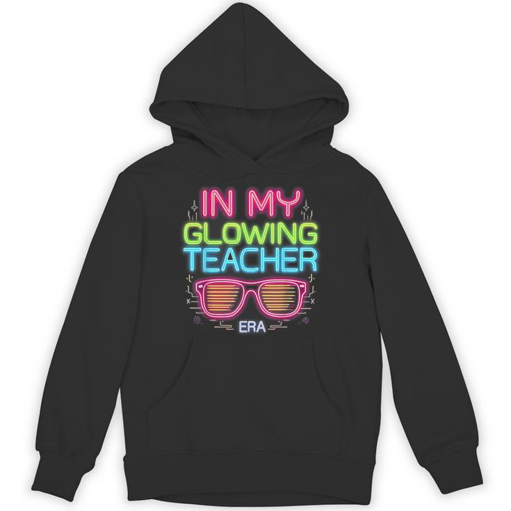 In My Glowing Teacher Era Groovy Colorful Bright Unisex Hoodie, Groovy Teacher Gifts, trending gift In My Glowing Teacher Era Groovy Colorful Bright Unisex Hoodie, Groovy Teacher Gifts, trending gift