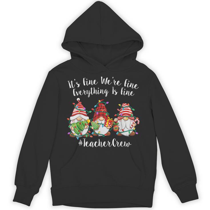 Gnome It's Fine I'm Fine Everything Is Fine Teacher Xmas Unisex Hoodie
