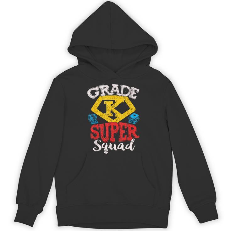 Grade K Super Squad Superhero Kindergarten Teacher Team Unisex Hoodie