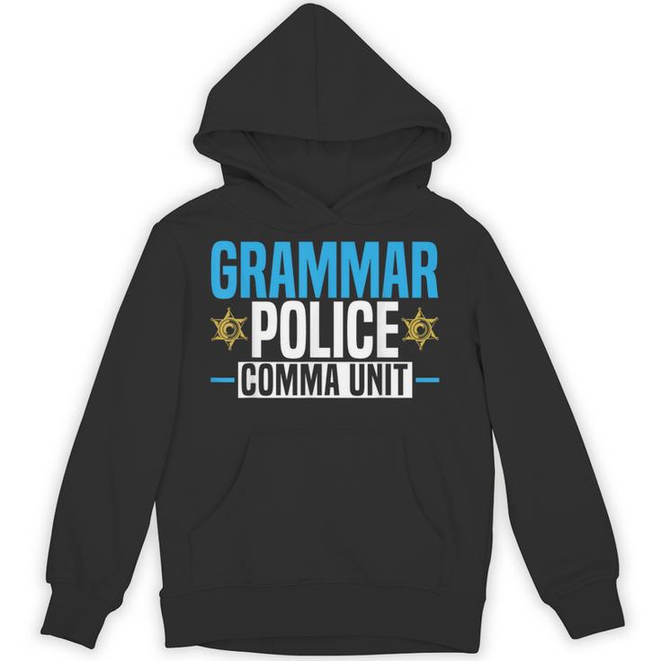 Grammar Police Comma Unit English Teacher Grammar Teacher For Men Women Unisex Hoodie