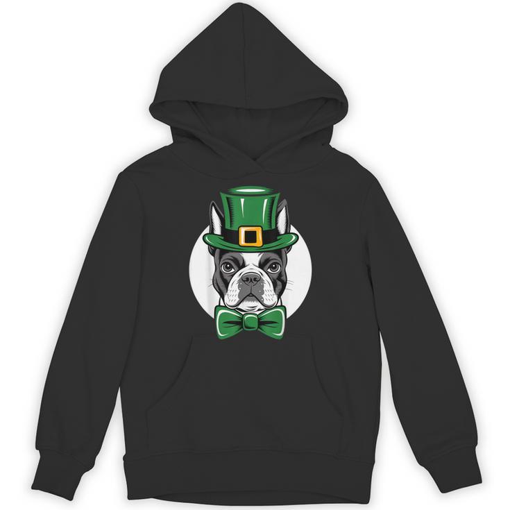 Green Boston Terrier Shamrock St Patricks Day Boston Terrier Unisex Hoodie