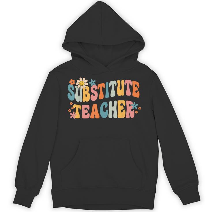 Groovy Substitute Teacher Retro Teacher Back To School Unisex Hoodie
