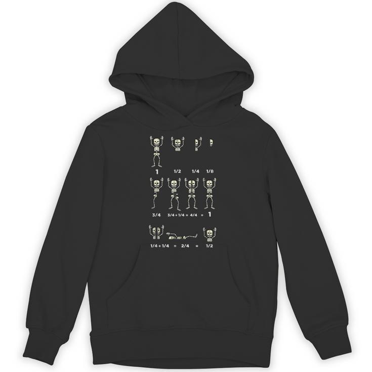 Halloween Skeleton Math Fraction Teacher Men Women Unisex Hoodie