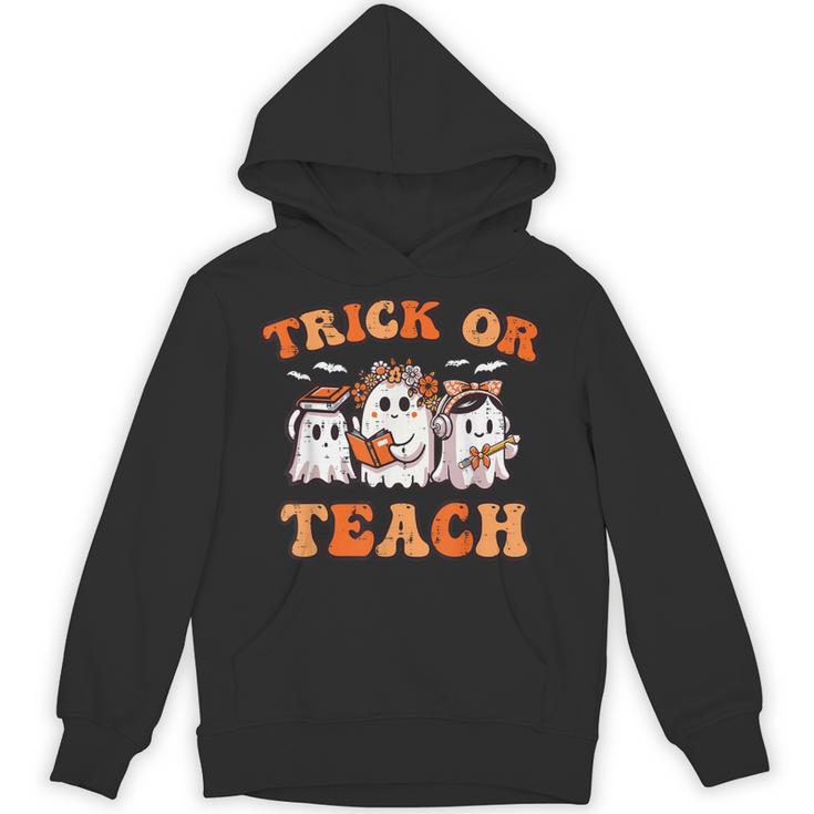 Halloween Teacher Ghosts Trick Or Teach Retro Costume Women Unisex Hoodie