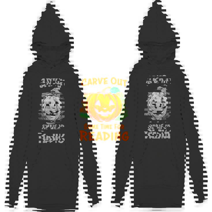 Halloween Teacher Librarian Pumpkin Reading Books Men Women Kids Unisex Hoodie