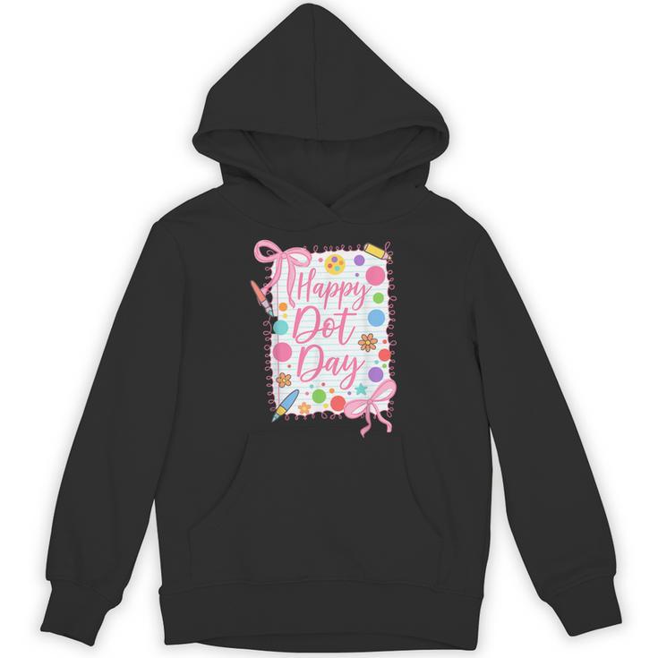 Happy Dot Day Bow Coquette For Teacher Girls Unisex Hoodie