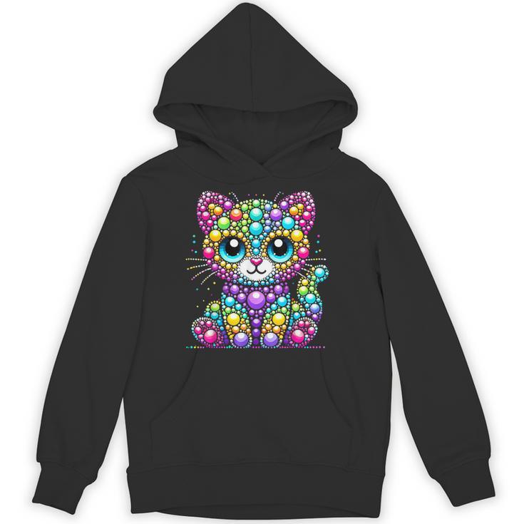 Happy Dot Day Colorful Polka Dot Cat Kitten Teachers Kids Unisex Hoodie