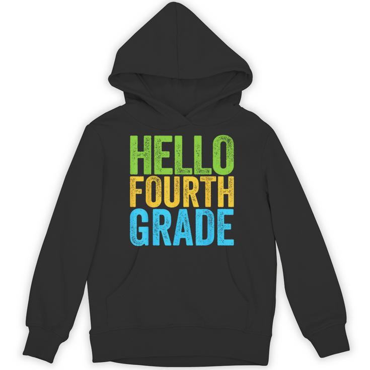 Hello Fourth Grade Shirt 4th Grade Boy Girl Student Teacher Unisex Hoodie