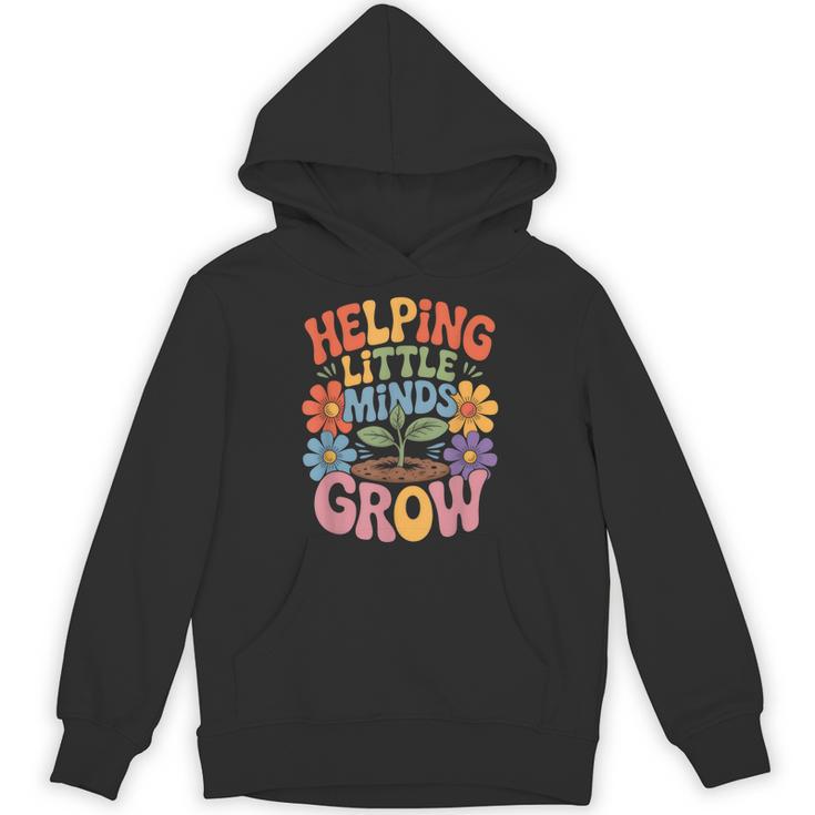 Helping Little Minds Grow Teacher First Day Back To School Unisex Hoodie