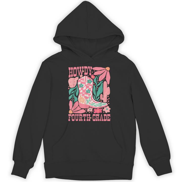 Howdy Fourth Grade Western 4th Grade Teacher Cowboy Cowgirl Unisex Hoodie