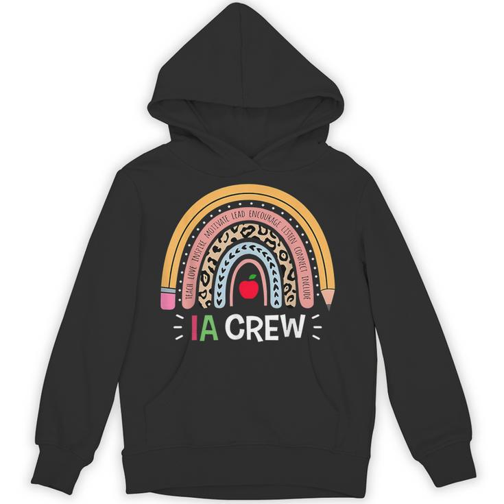 IA Crew Instructional Assistant Rainbow Teachers Aide Unisex Hoodie