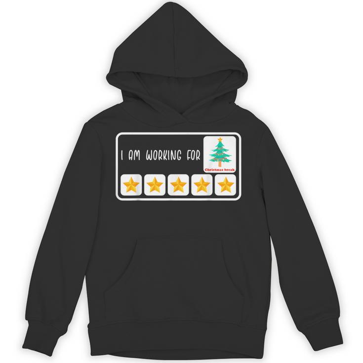I'm Working For Christmas Break 5 Star Winter Teacher Stars Unisex Hoodie