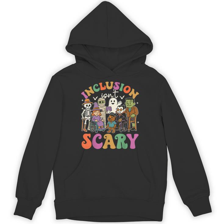 Inclusion Isnt Scary Halloween Skeleton Ghost Sped Teacher Unisex Hoodie