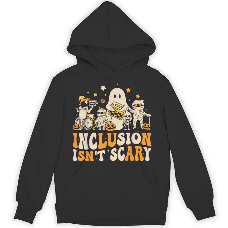 Inclusion Isn't Scary Mummy Boo Ghost Halloween SLP Teacher Unisex Hoodie