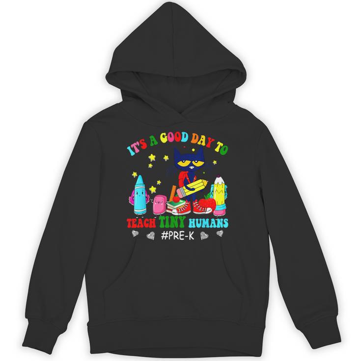 It's A Good-Day To Teach Tiny Humans Pre-K Cat Teacher Lover Unisex Hoodie