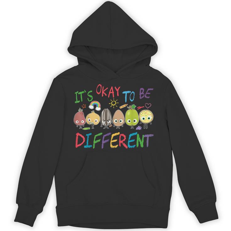 It's Ok To Be Different Apple Teacher Autism Awareness Unisex Hoodie