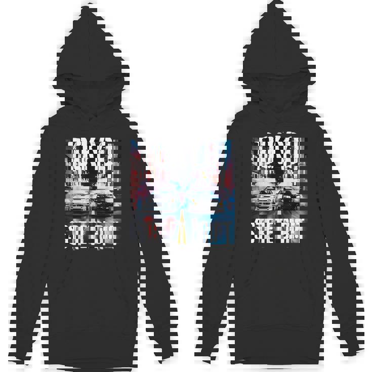 Jdm日本人ドリフトレースカー2台 東京ストリートドリフト夜 パーカー