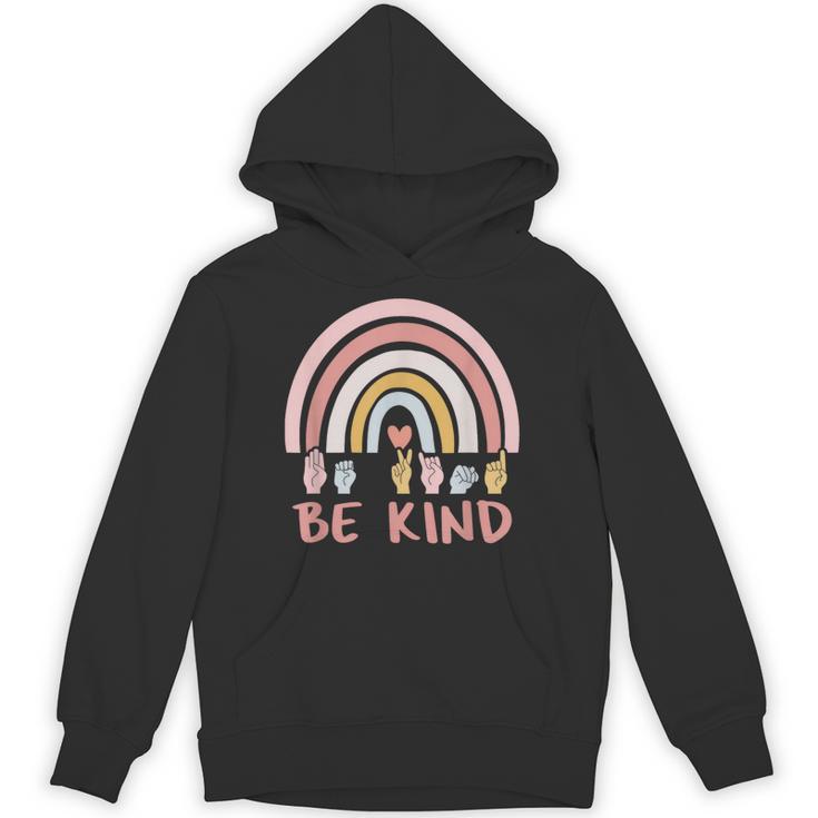 Be Kind ASL Sign Language Deaf SPED Teacher Kids Men Women Unisex Hoodie