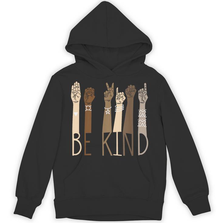 Be Kind Sign Language Hand Talking Teachers Interpreter ASL Men Women Unisex Hoodie