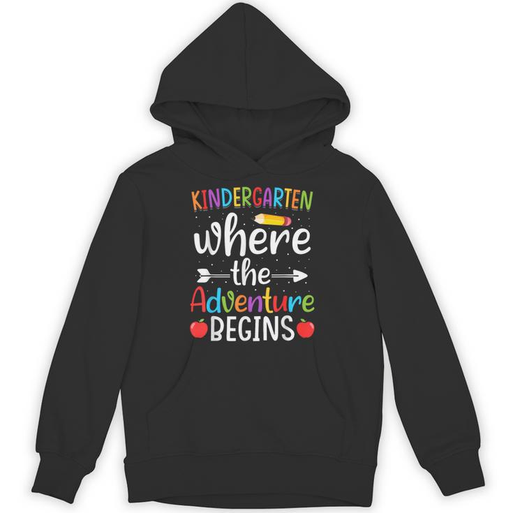 Kindergarten Where The Adventure Begins Shirt Children's Teacher Unisex Hoodie