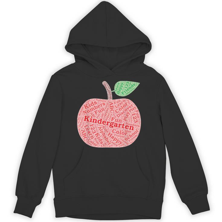 Kindergarten Apple Word Art For Teachers & Students Unisex Hoodie