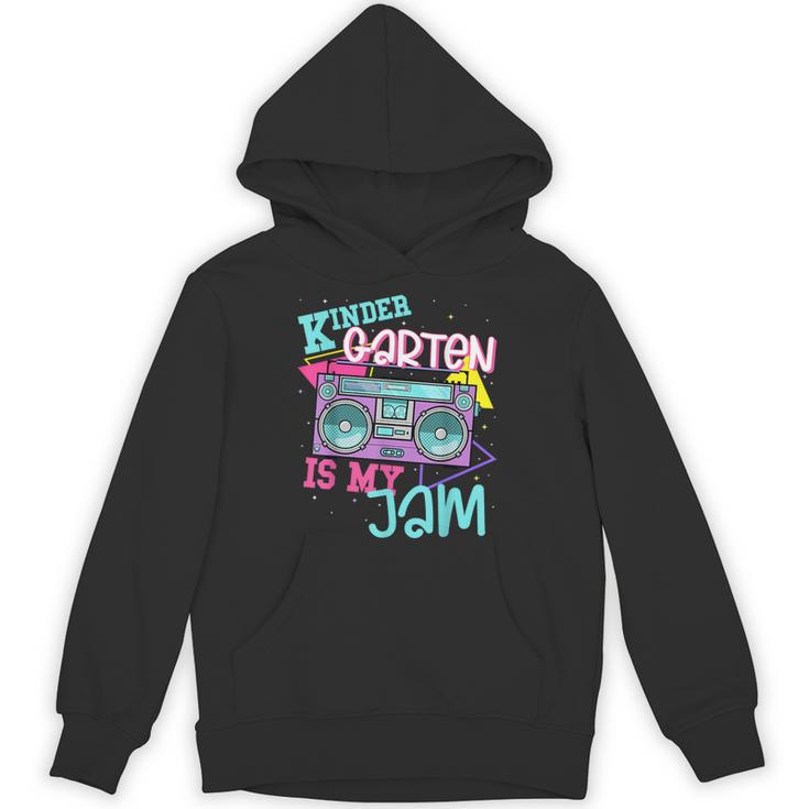Kindergarten Is My Jam Cute Teacher Shirt 80's 90's Styl Unisex Hoodie