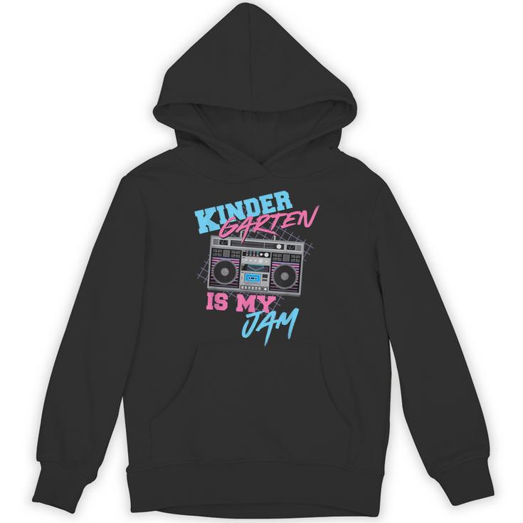 Kindergarten Is My Jam Vintage 80s Boombox Teacher Student Unisex Hoodie