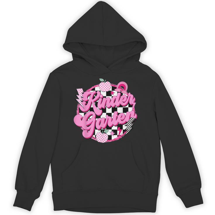 Kindergarten Teacher Women Checkered First Day Of School Unisex Hoodie