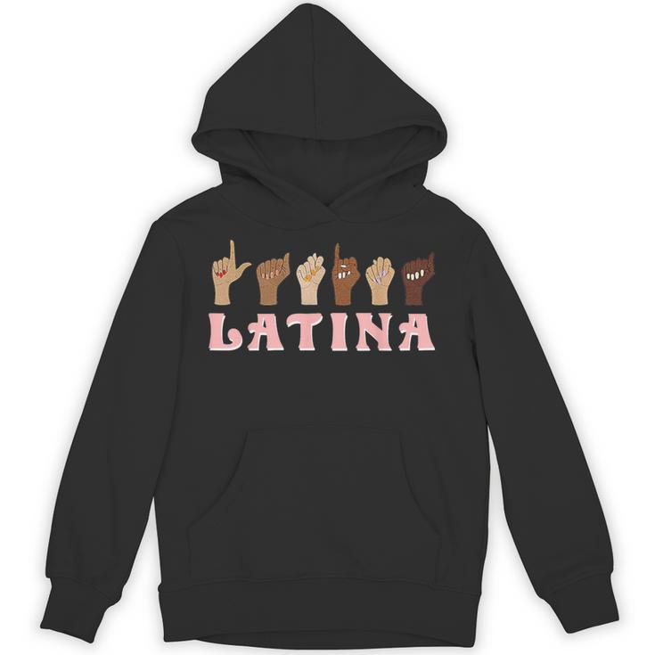 Latina ASL American Sign Language Latina Power ASL Teacher Unisex Hoodie, trending gift
