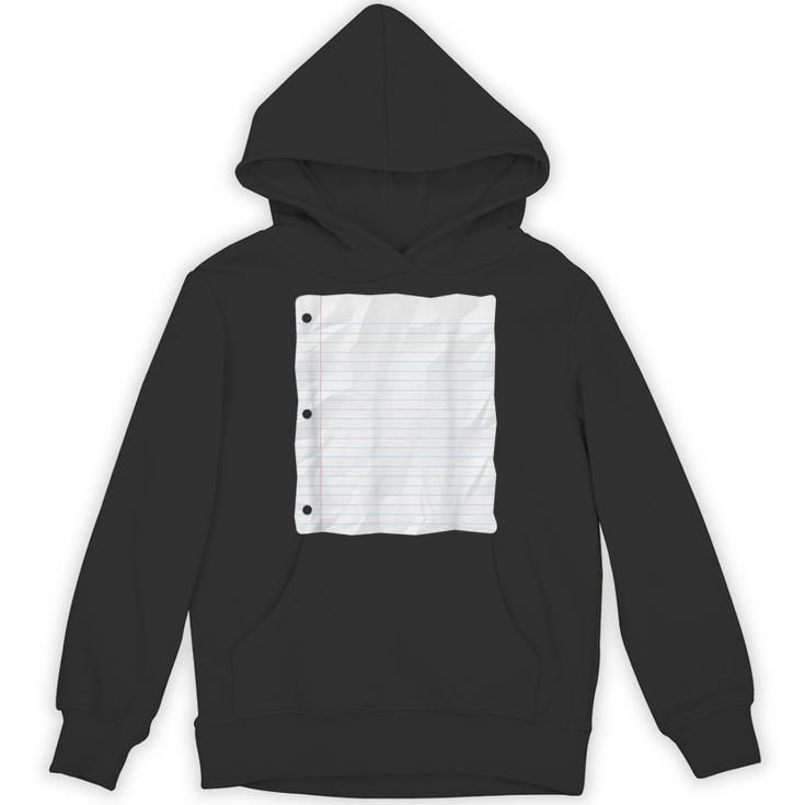 Lined Paper Notebook Halloween Costume For Students Teachers For Men Women Kids Unisex Hoodie
