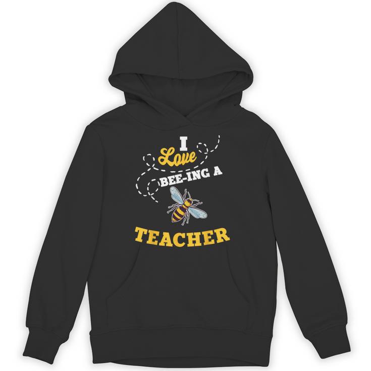 I Love Bee-Ing A Teacher Honey Bee Job Profession Unisex Hoodie