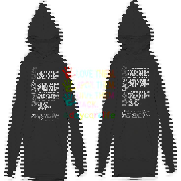 Love Daycare Provider Childcare Teacher Tie Dye Unisex Hoodie