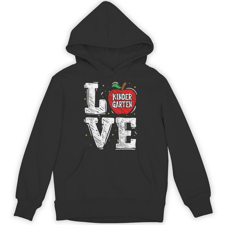 LOVE Kindergarten Teacher Student School Apple Unisex Hoodie