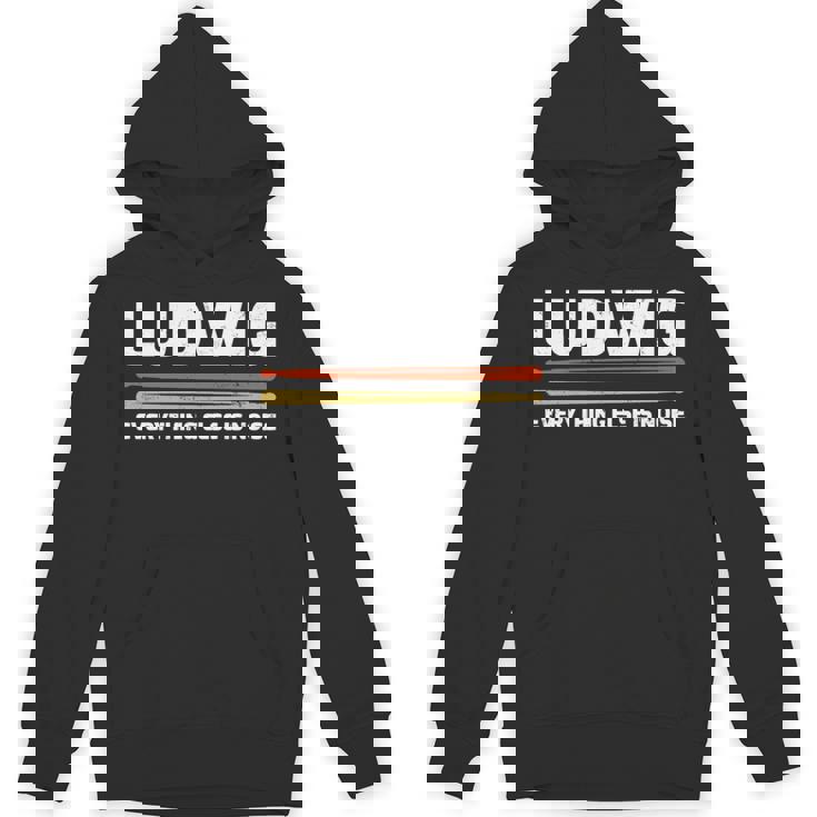 Ludwig Everything Else Is Noise クラシック音楽ドラムスティック 長袖tシャツ パーカー