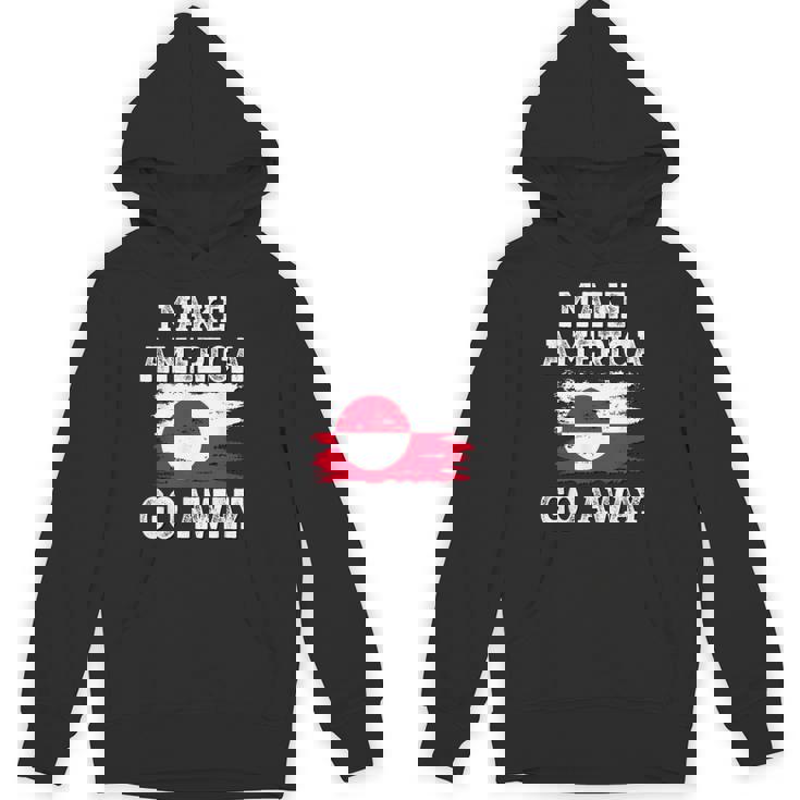 Make America Go Away グリーンランド国旗 アンティーク調 パーカー