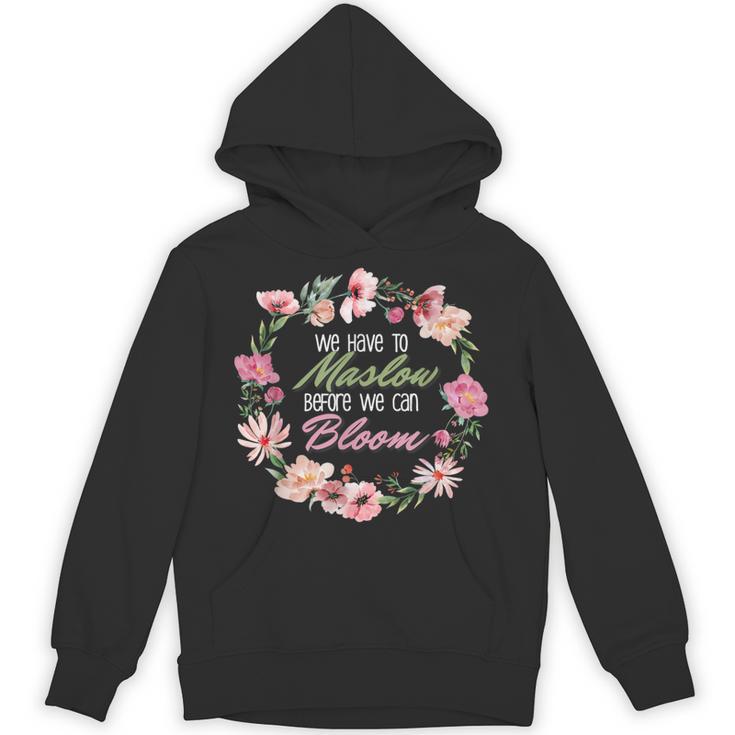 Maslow Before Blooms SPED Teacher School Psychologist Retro Men Women Unisex Hoodie
