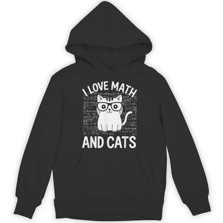 Math And Cats Apparel For Teachers Students Cat Lovers Unisex Hoodie