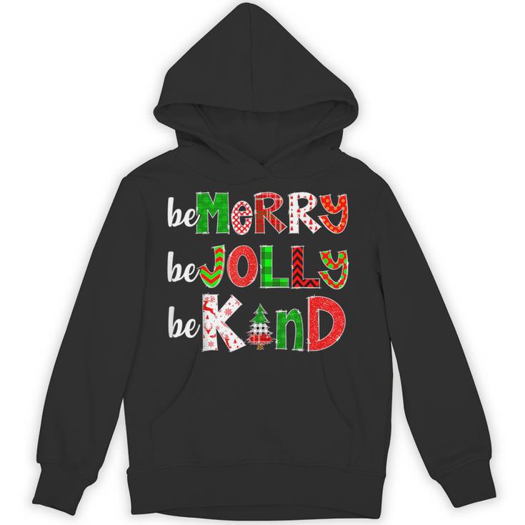 Be Merry Be Jolly Be Kind Merry Christmas Teacher Xmas Pjs Unisex Hoodie