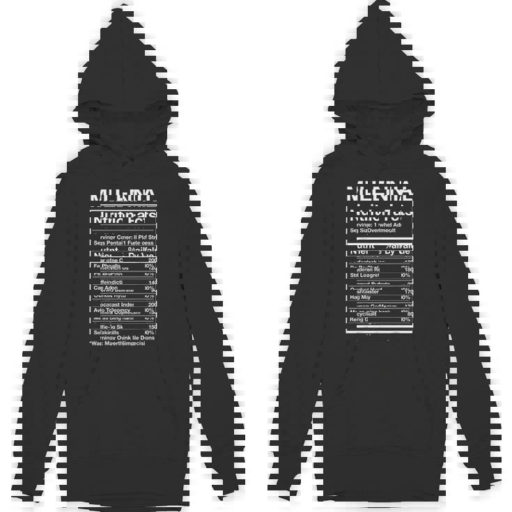 Millennial Nutrition Facts Generation Meme Hoodie
