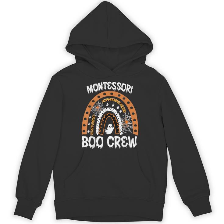 Montessori Teacher Halloween Boo Rainbow Leopard Halloween Unisex Hoodie