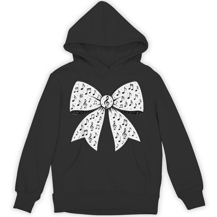 Music Notes Coquette Bow Music Teacher School Musician Band Unisex Hoodie