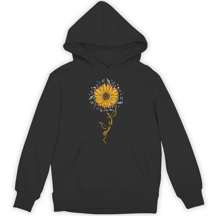 Music Teacher Shirt Sunflower Music Notes Musician Singer Unisex Hoodie