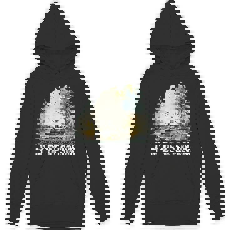 My Pole Is Long Fishing ハンティング フィッシャーマン ハンター 父の日 パーカー